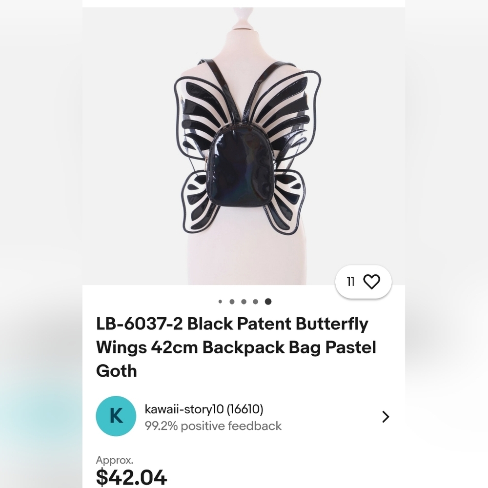 Butterfly Mini Backpack Rave Black